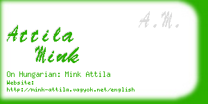 attila mink business card